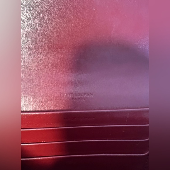 Saint Laurent Paris Red Wallet on chain - Picture 10 of 12